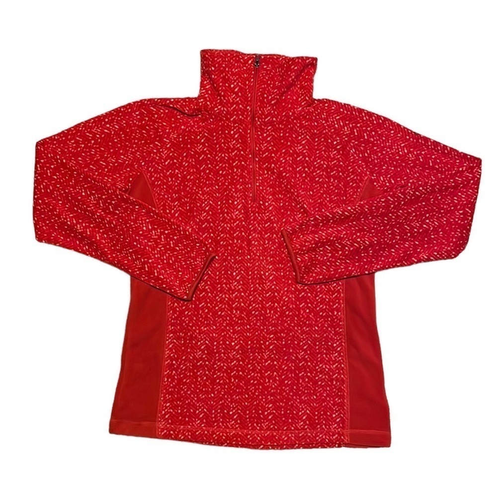 COLUMBIA Red Long Sleeve Quarter Zip